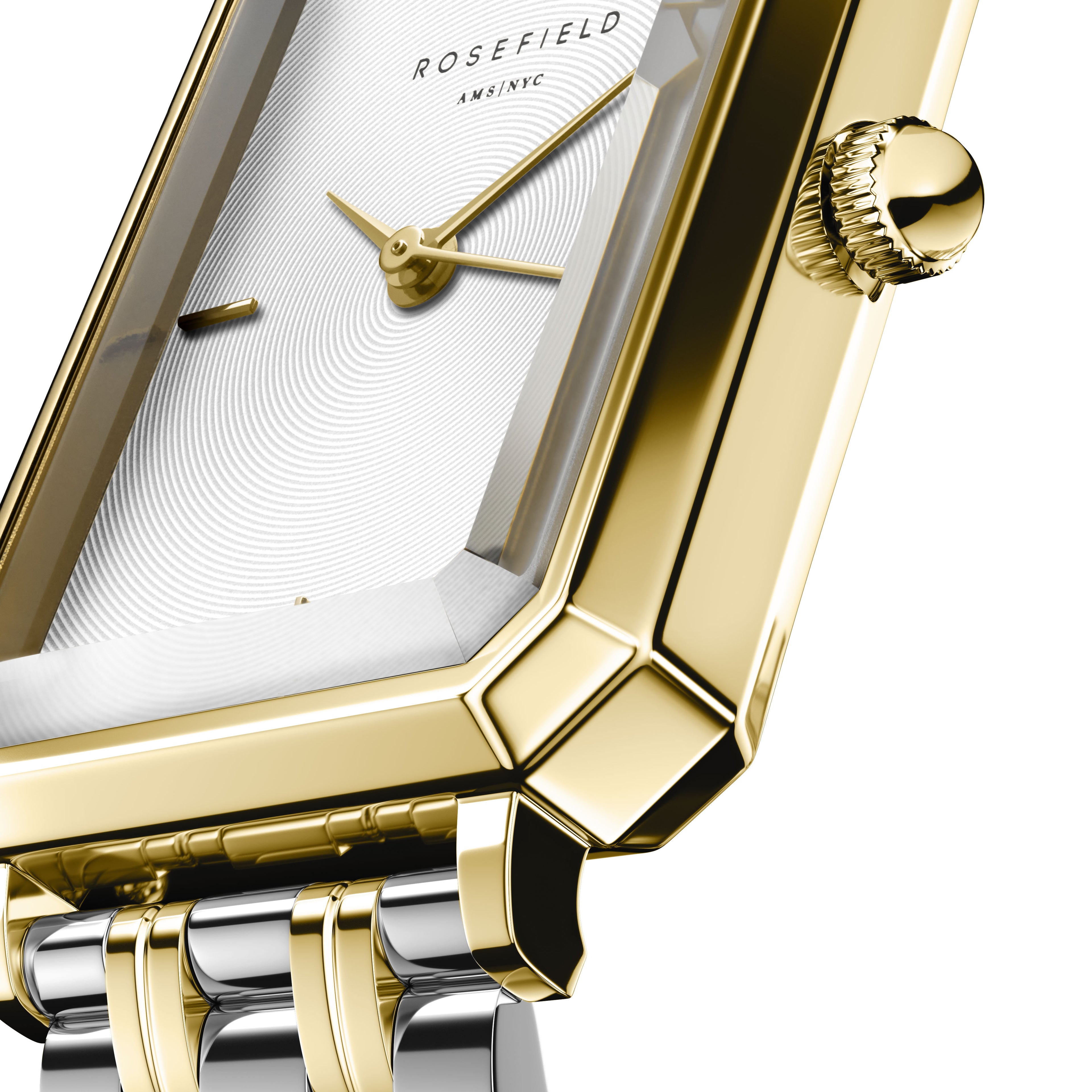 Rosefield Octagon XS horloge OWDSG-O62 detail