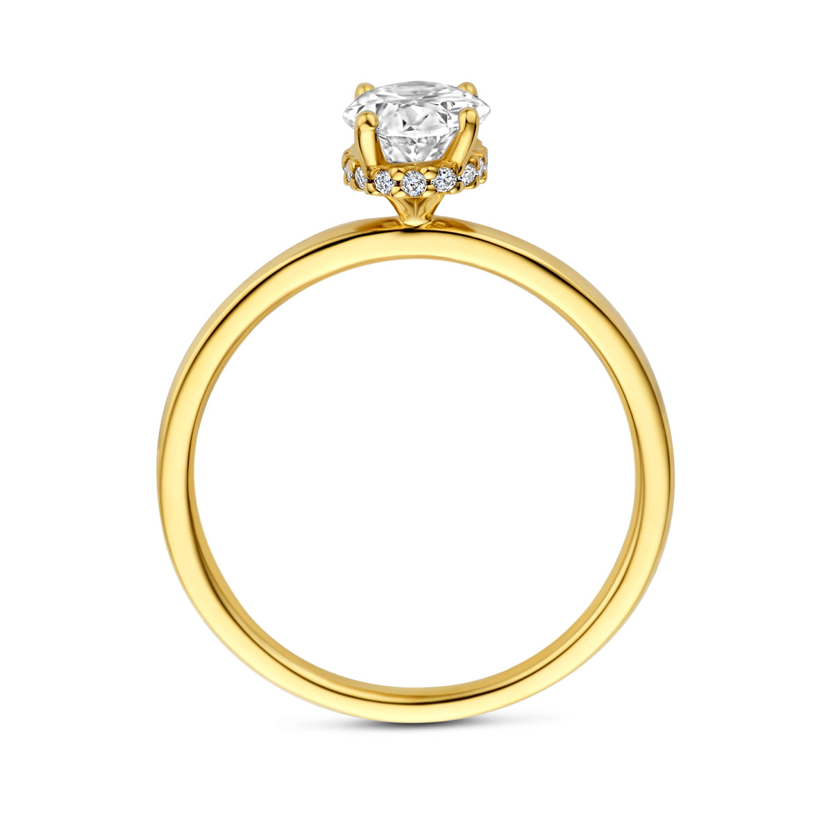 ring lab grown diamant ovaal 1.07ct f vs