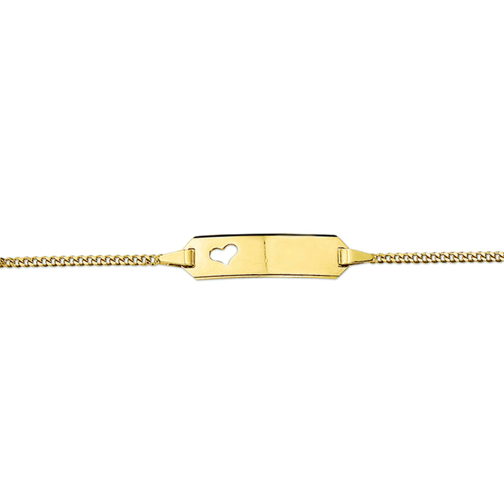Graveerarmband hart gourmette 4-zijdes geslepen plaat 5.0 mm