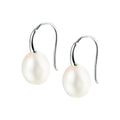 Oorhangers - zilver parel