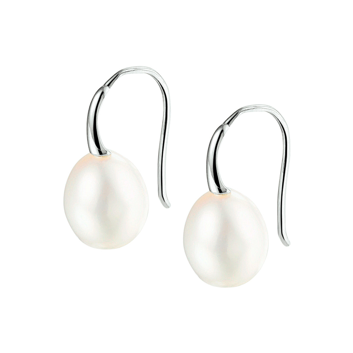 Oorhangers - zilver parel