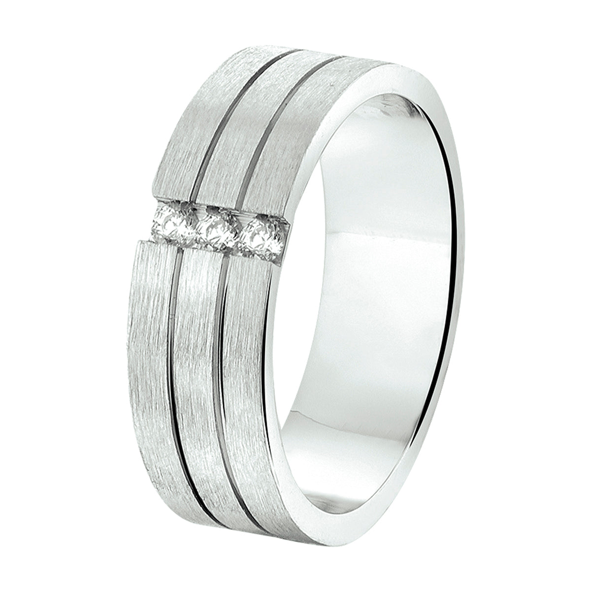 Ring a207 - 6 mm - met cz