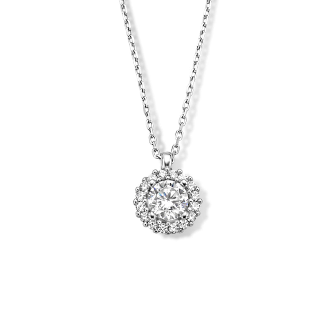 Collier zirkonia 41 + 4 cm halo
