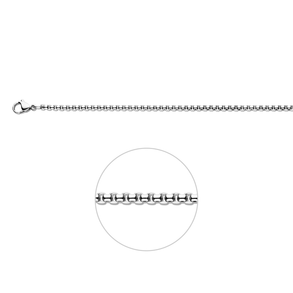 Collier venetiaanse schakel - staal