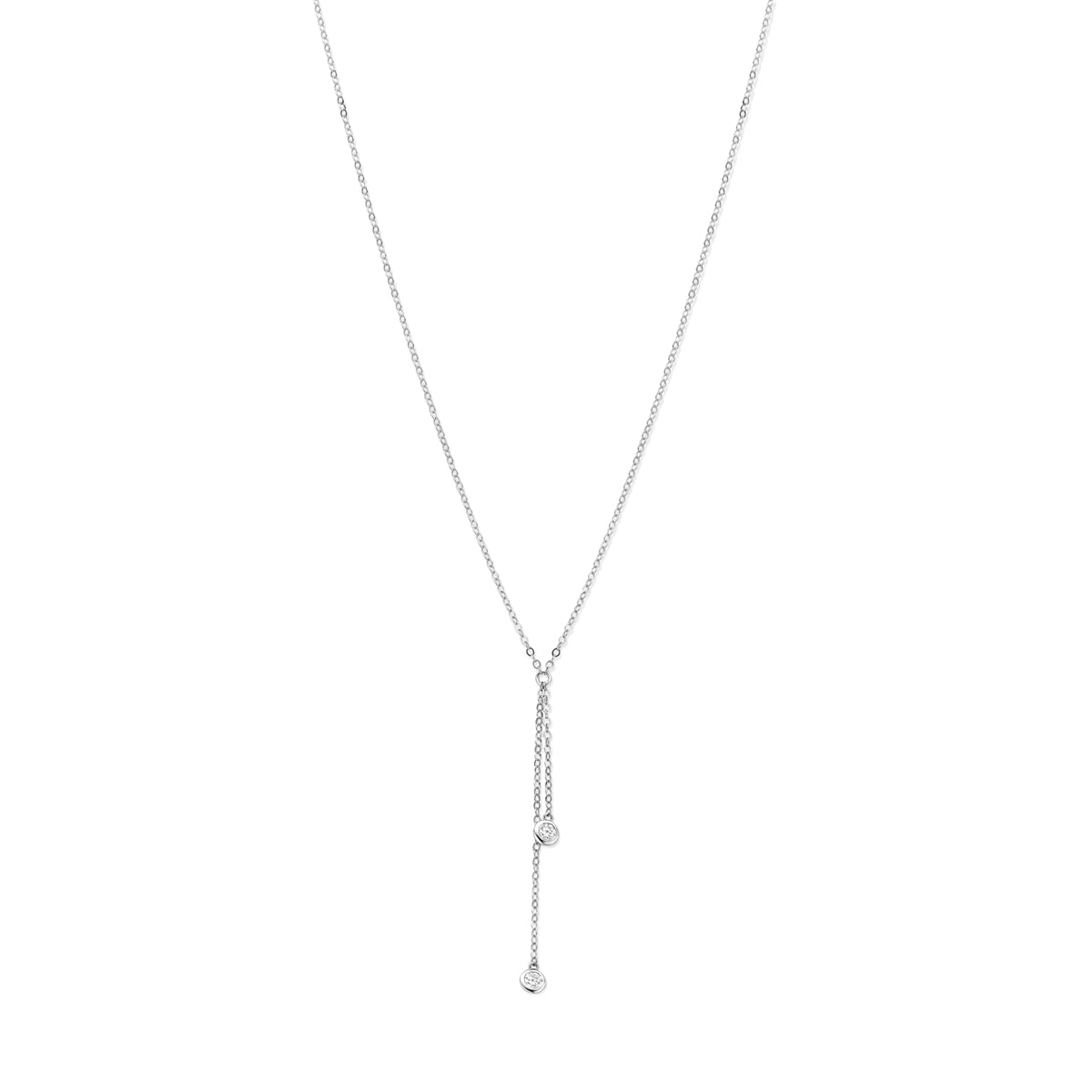 Y-collier zirkonia 41 + 4 cm