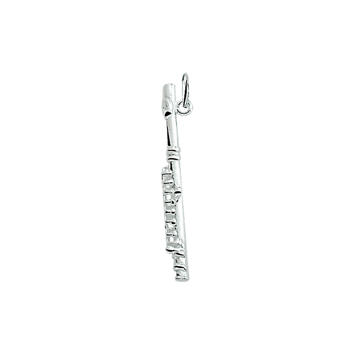 Zilveren hanger dwarsfluit 32mm