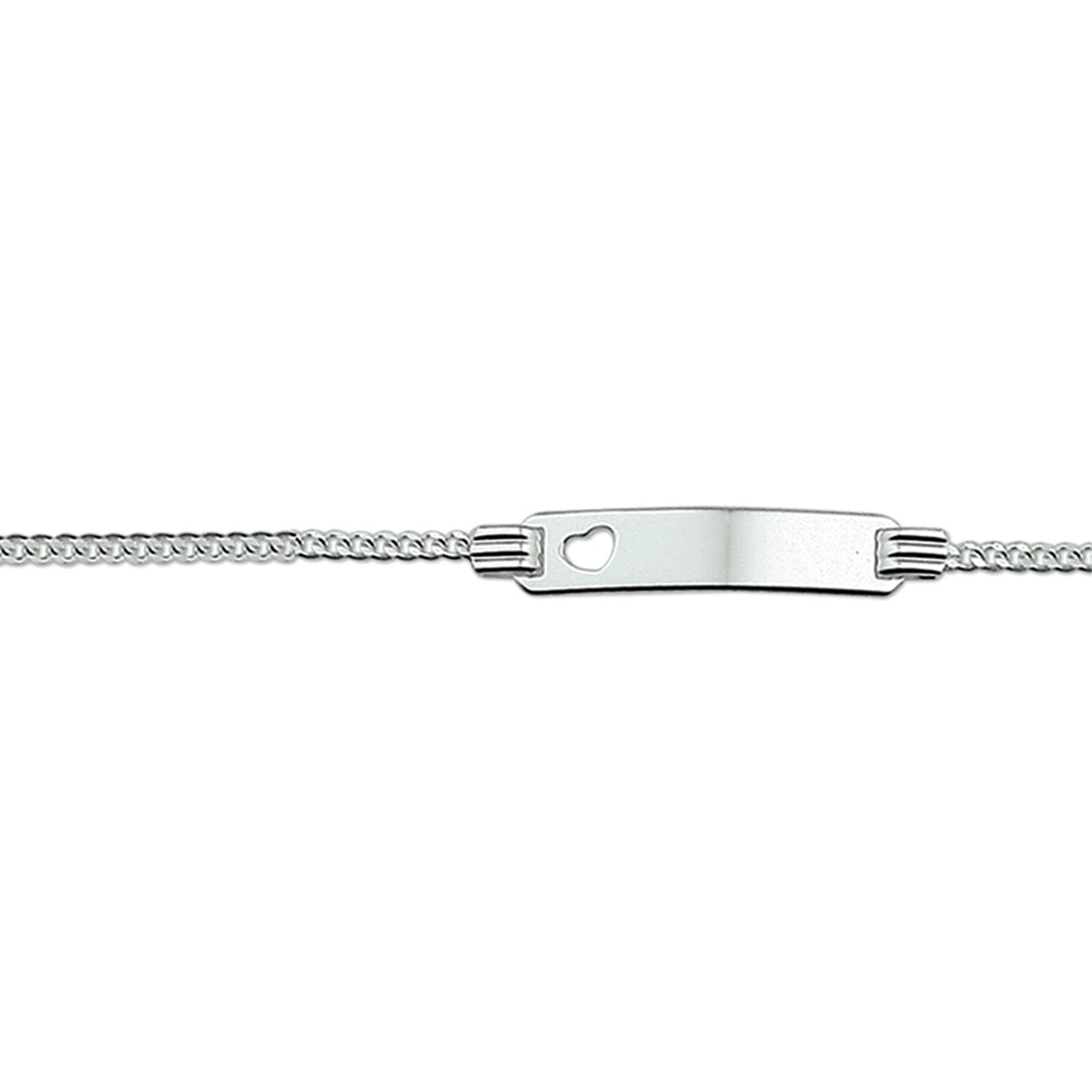 Graveerarmband hart gourmet plaat 4.8mm 13 - 15 cm
