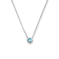 Collier met geboortesteen zirkonia 41 + 4 cm