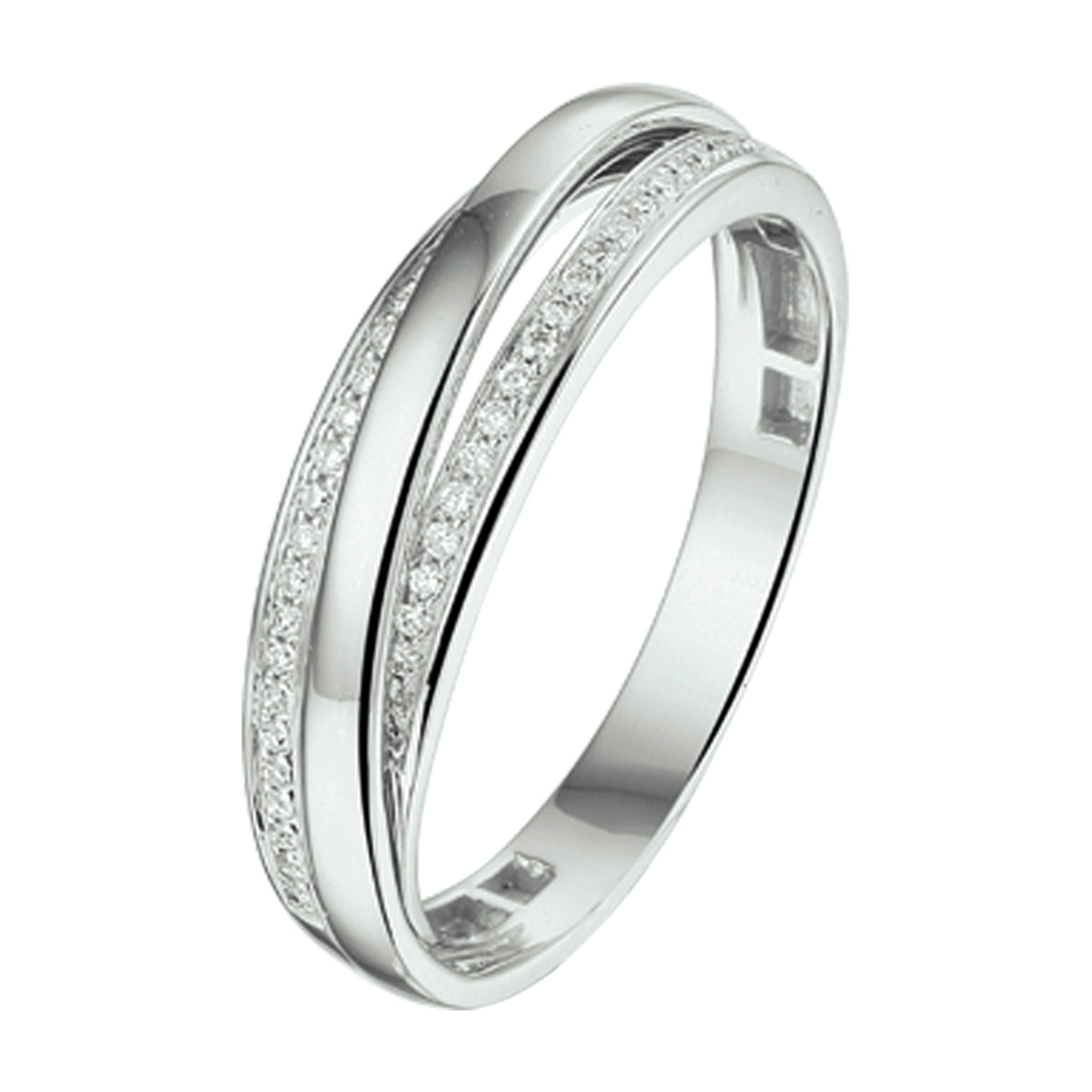 Ring diamant 0.11ct h si