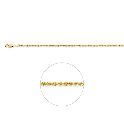 14k geelgouden koordarmband 2.7 mm