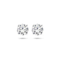 Zilveren oorknoppen zirkonia 4mm