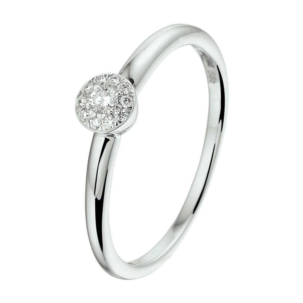 Ring diamant 0.09ct h si