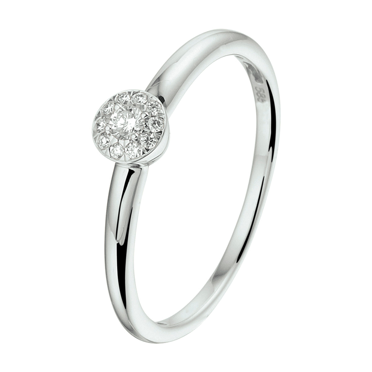 Ring diamant 0.09ct h si