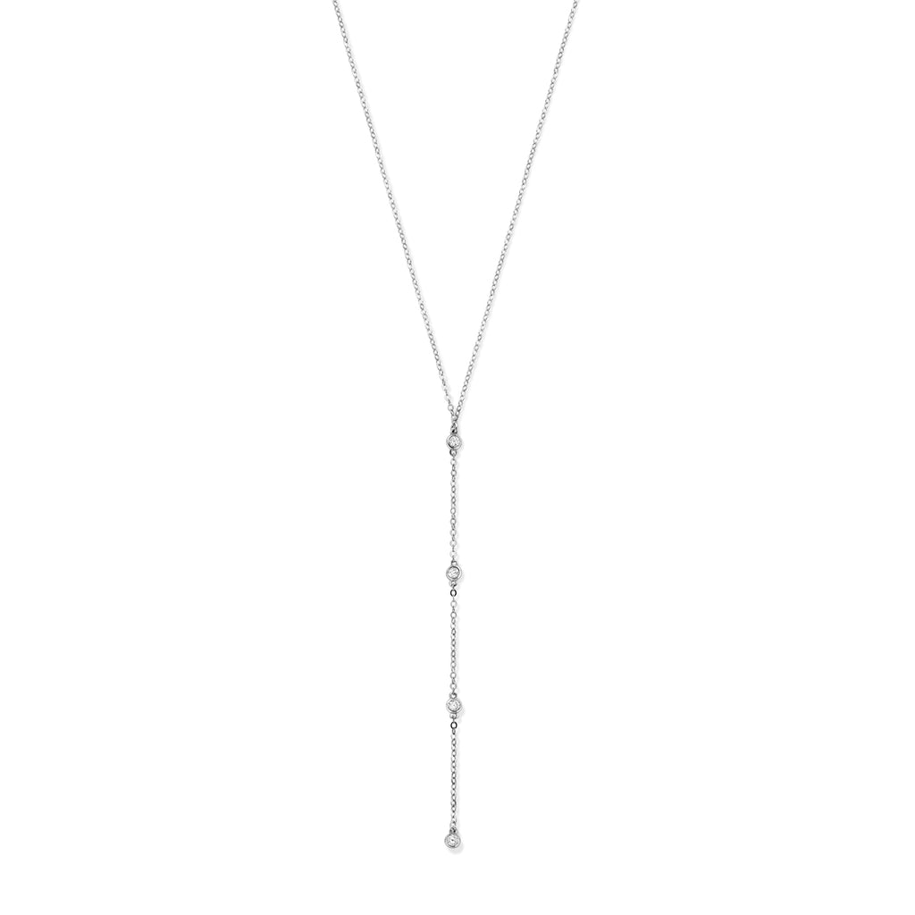 Y-collier zirkonia 41 + 4 cm