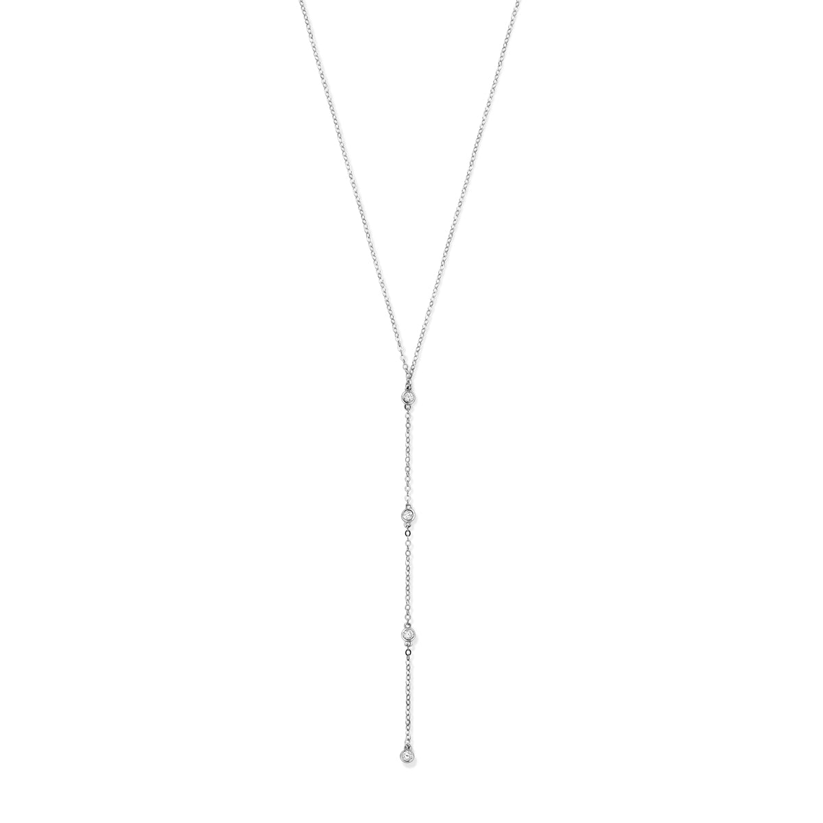 Y-collier zirkonia 41 + 4 cm