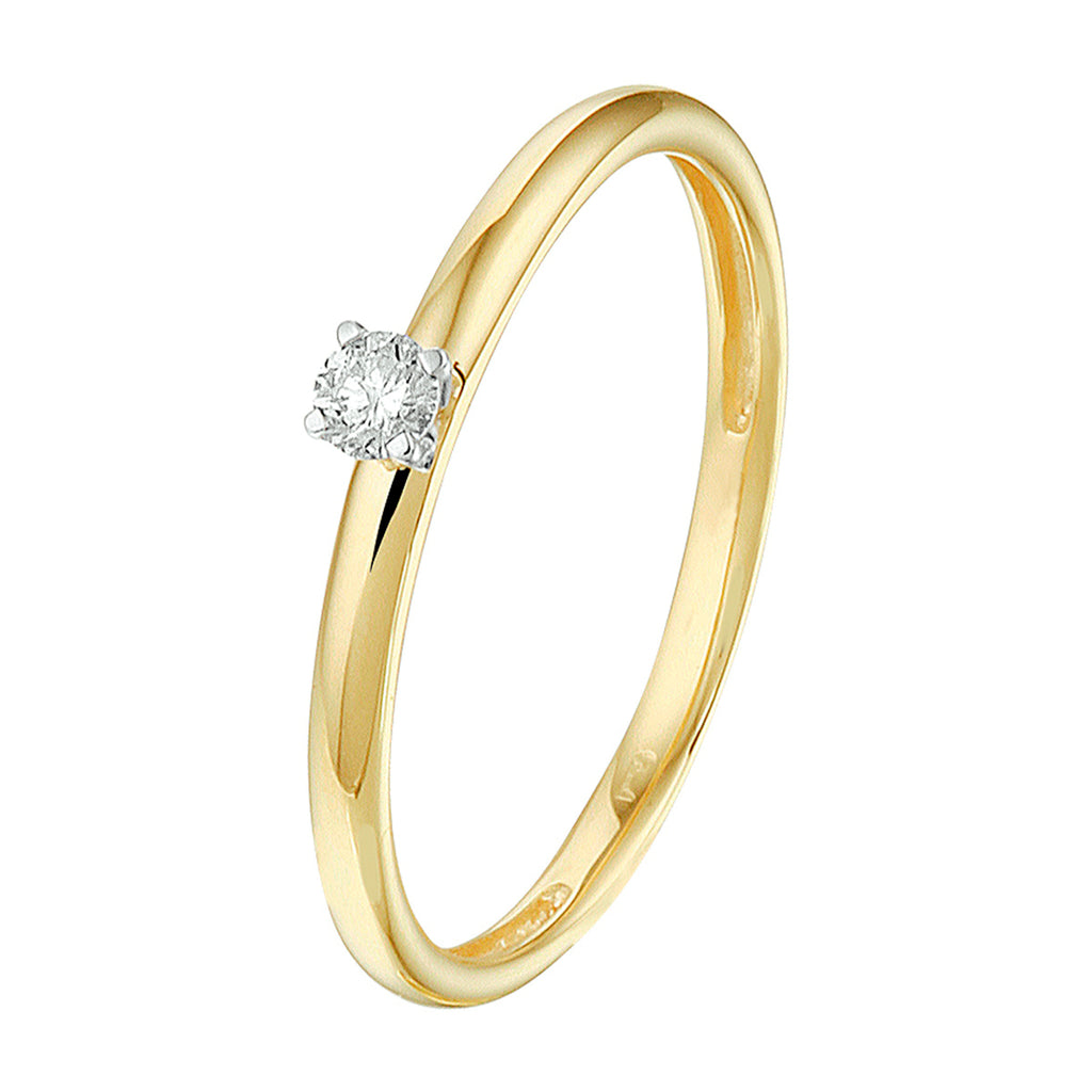 Ring diamant 0.09ct h si