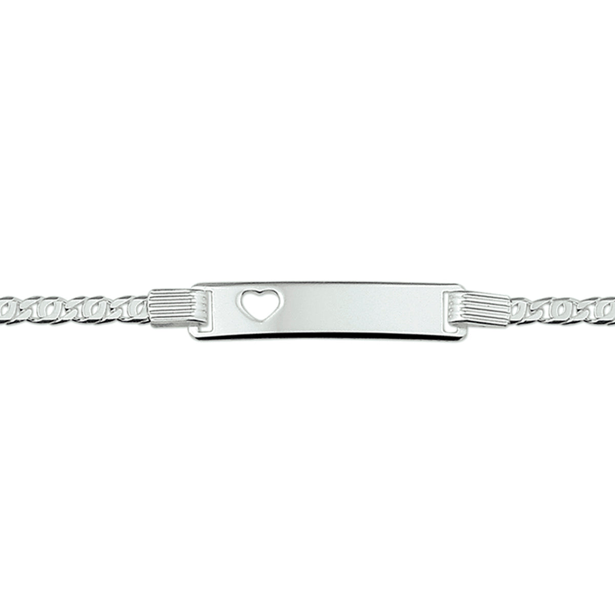 Graveerarmband hart plaat 6.0 mm