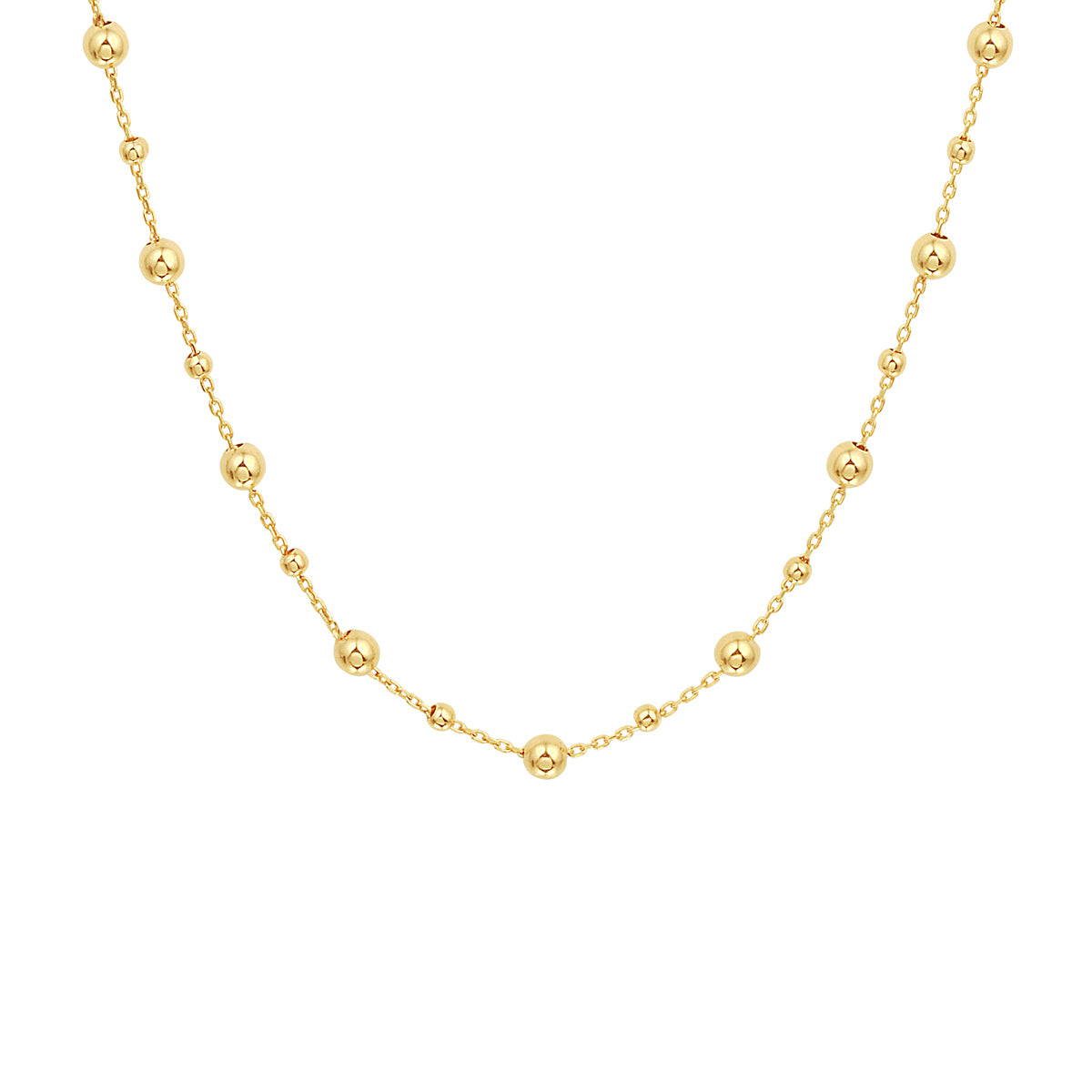 Collier bolletjes 0.8 mm 41 + 4 cm