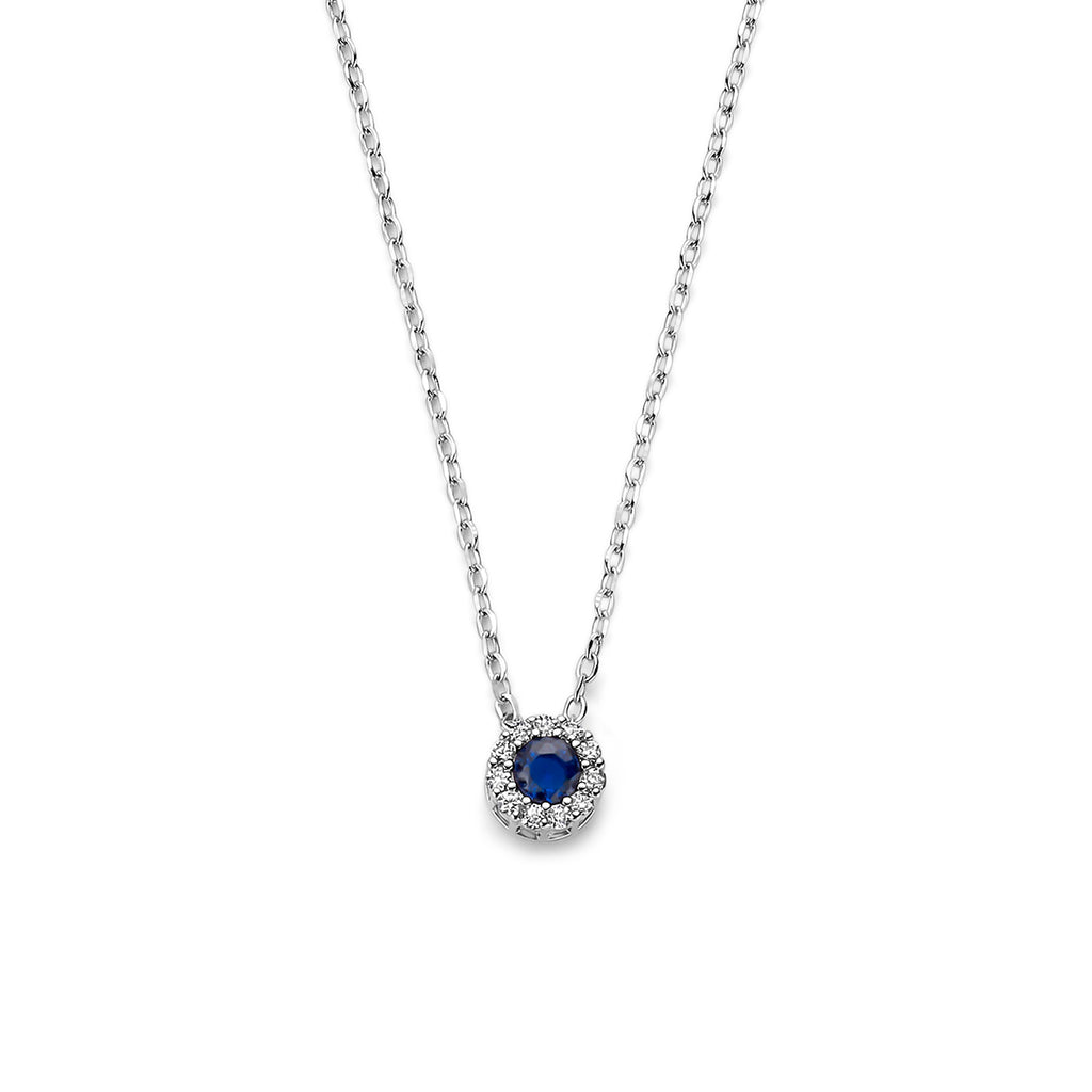 Collier saffier zirkonia 41 - 43 - 45 cm