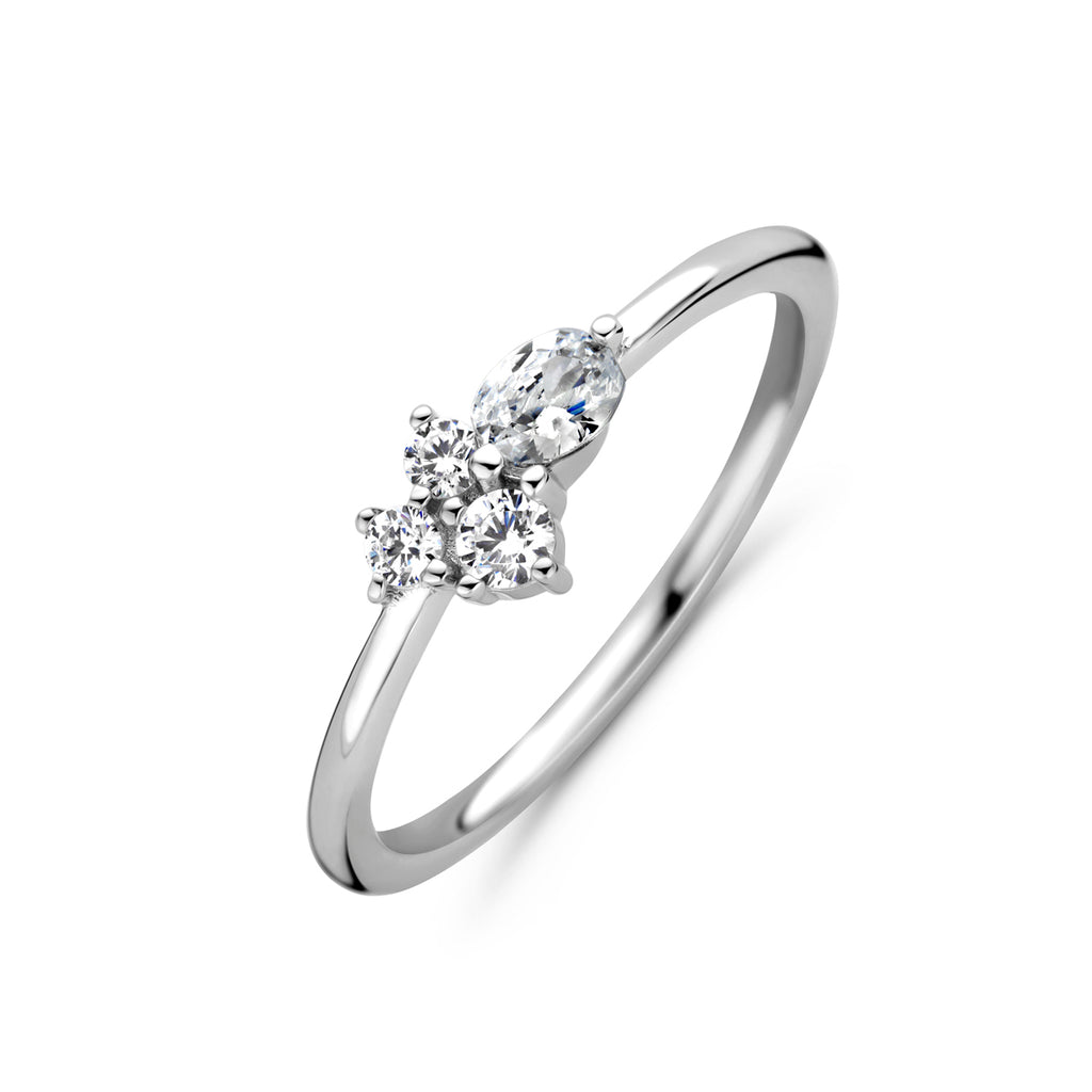 Zilver gerhodineerd damesringen