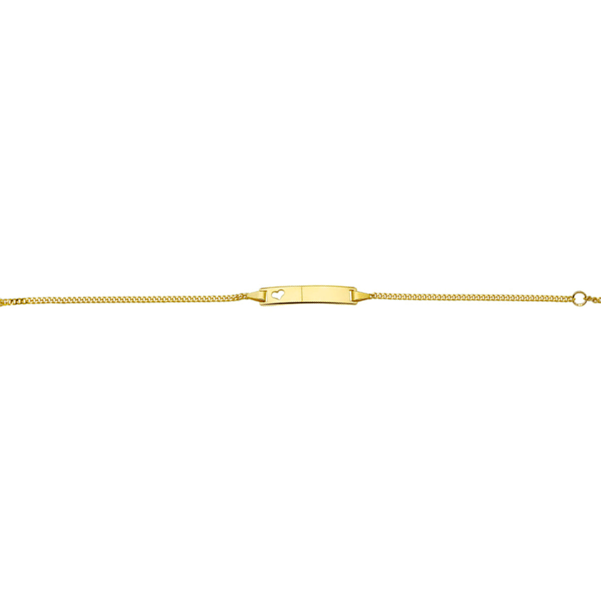 Graveerarmband hart plaat 5.0 mm