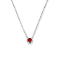Collier met geboortesteen zirkonia 41 + 4 cm