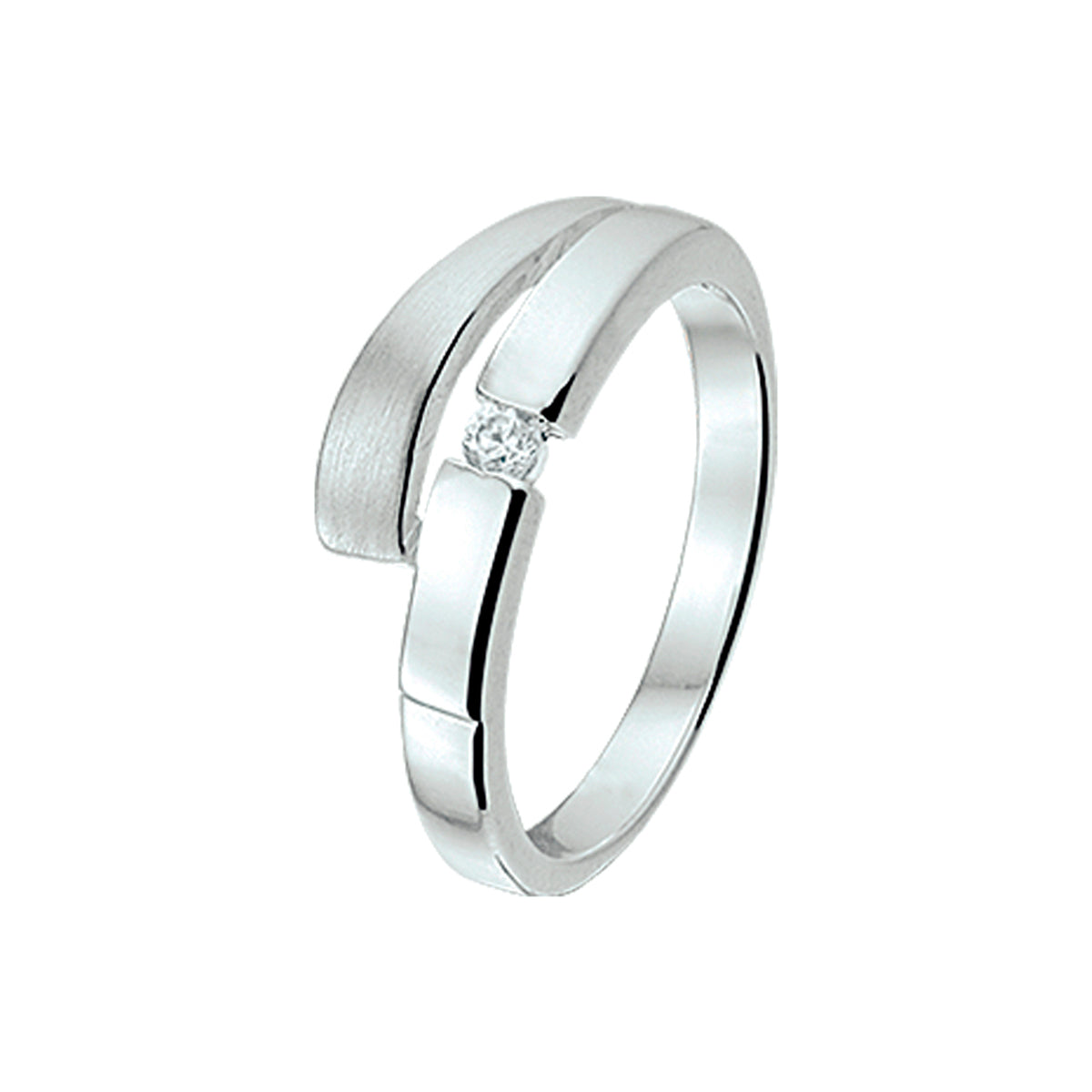 Ring zirkonia dames 17.5mm