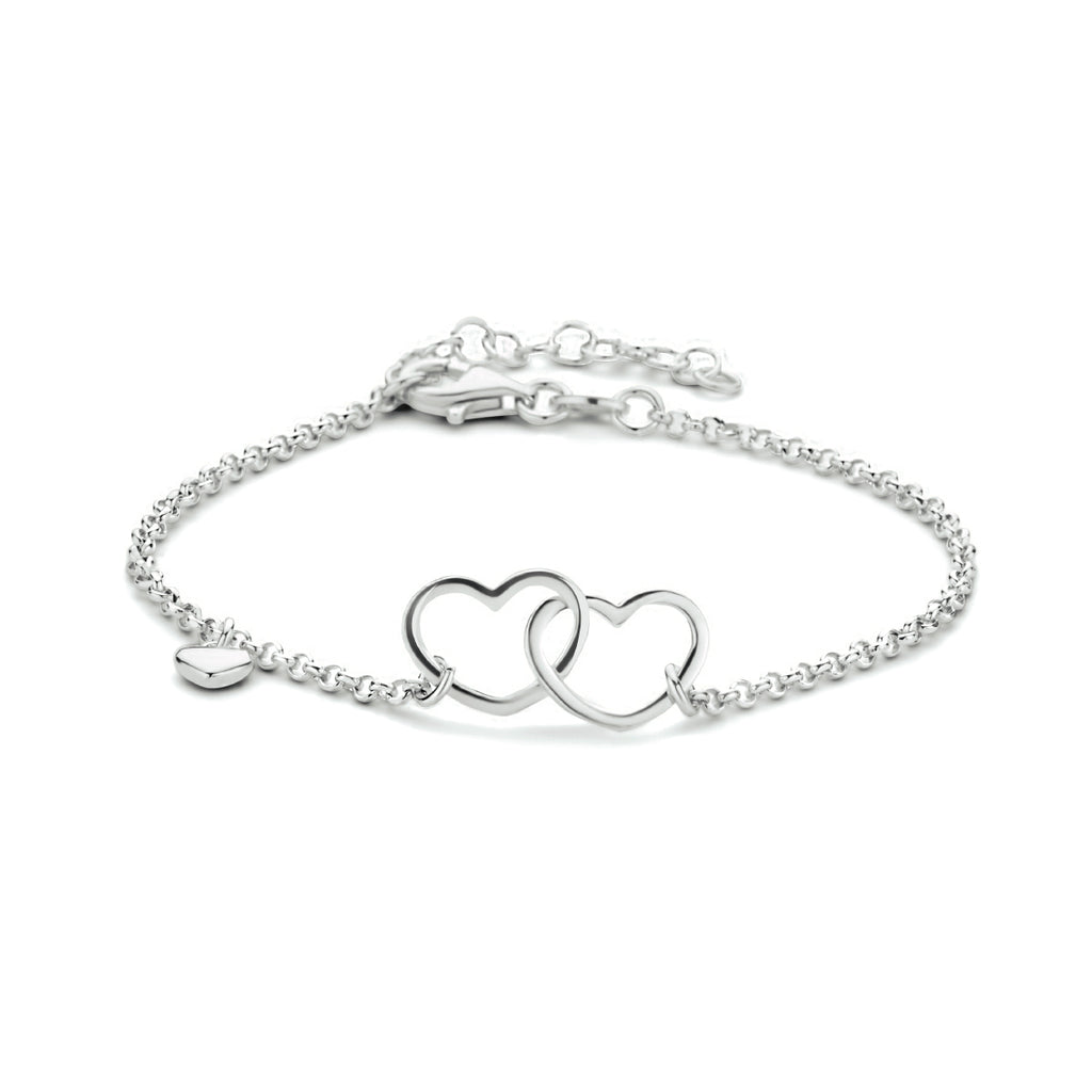 Armband hartjes 16 + 3 cm