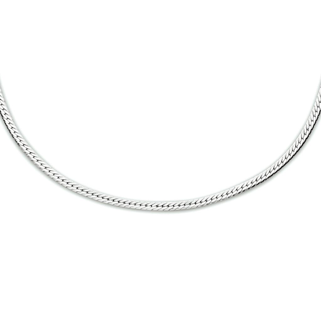 Collier slang plat 1.7 mm 40 + 5 cm