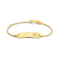 Graveerarmband zirkonia gourmette 4-zijdes geslepen plaat 5.0 mm