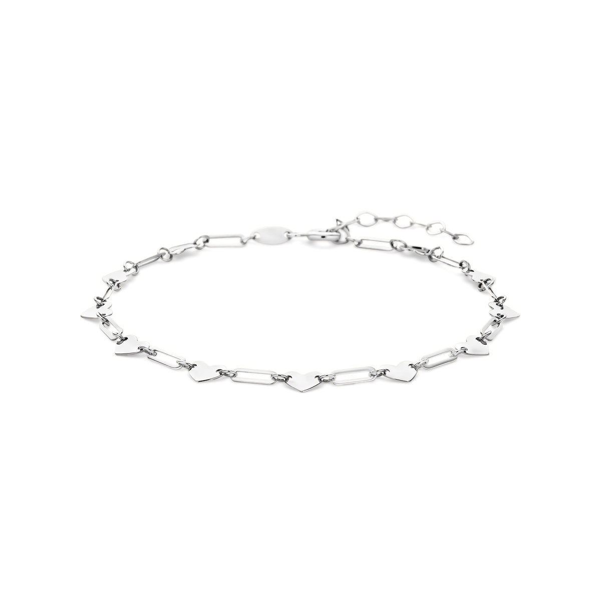 Armband hartjes 16 + 3 cm