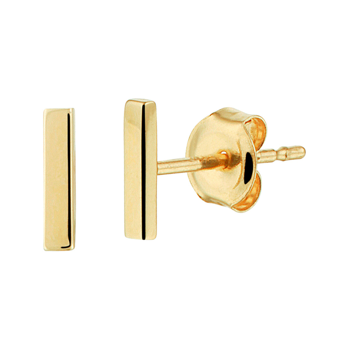 14k gouden dames oorsteker staafje