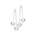 Oorhangers hartje gediamanteerd