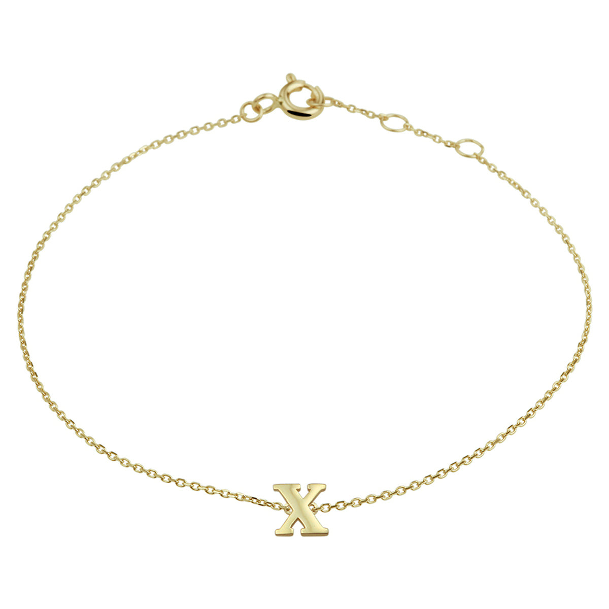 Armband letter 16.5 - 17.5 - 18.5 cm