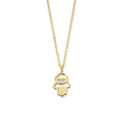 Collier handje van fatima en zirkonia 41 + 4 cm