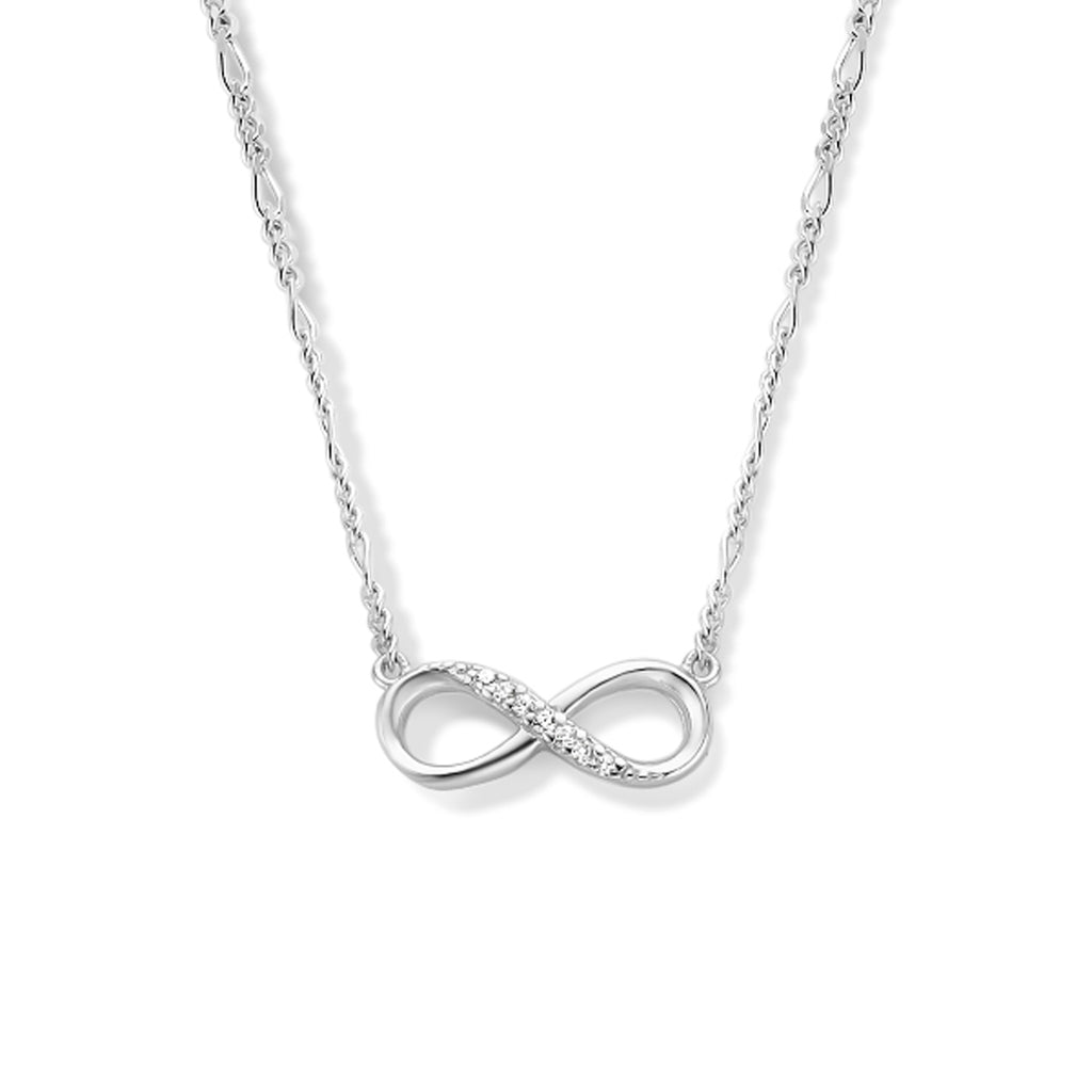 Zilver gerhodineerd colliers met hangers