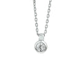COLLIER ZILVER MET HANGER ZIRKONIA 44CM