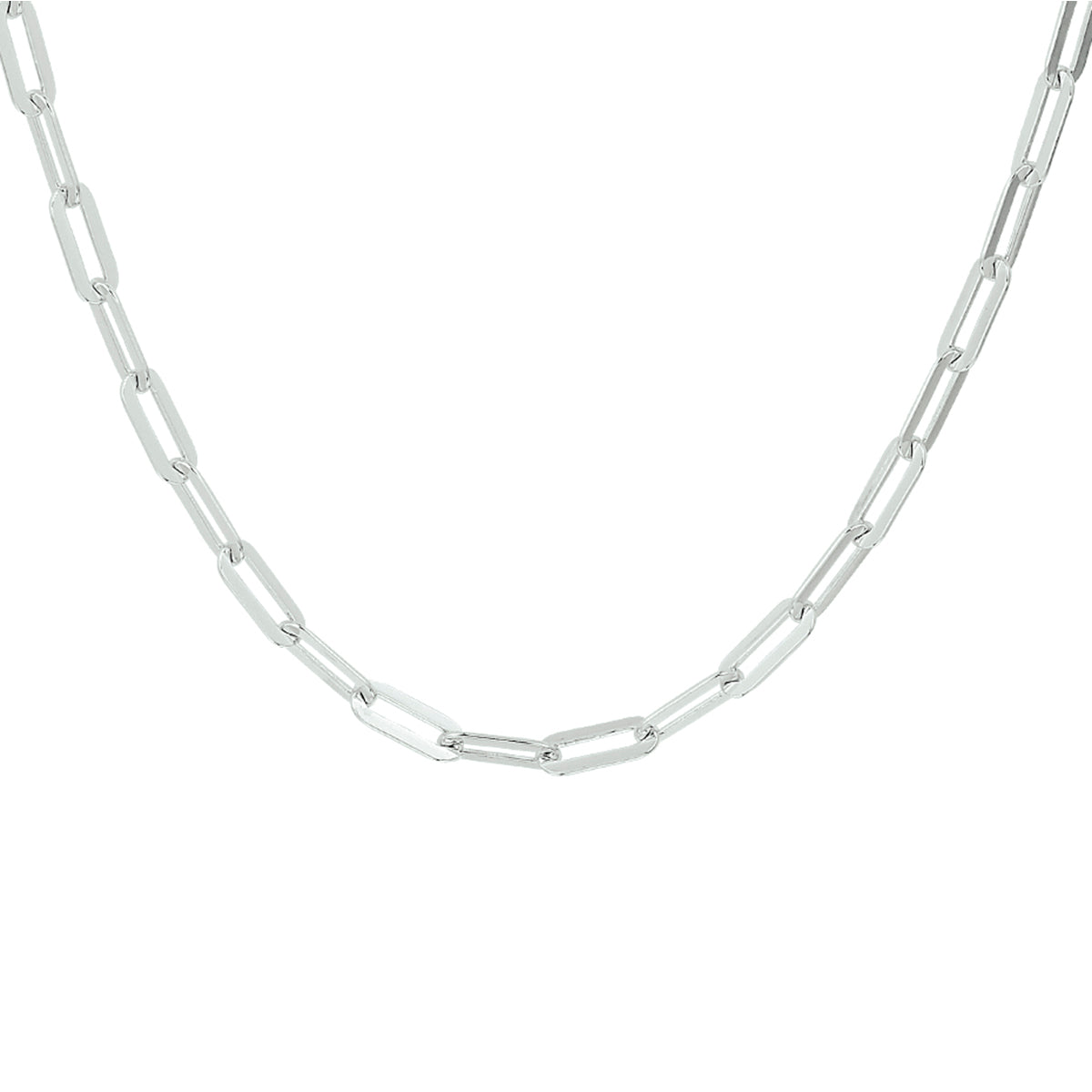 Collier paperclip platte buis 3.8 mm 41 + 4 cm