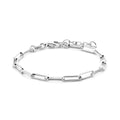 Armband paperclip schakel - zilver