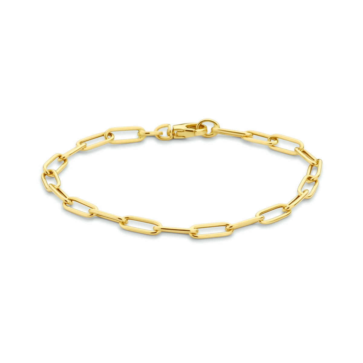 Armband paperclip ronde buis 4.0 mm 18.5 cm