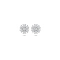 Oorknoppen bloem zirkonia 7 mm
