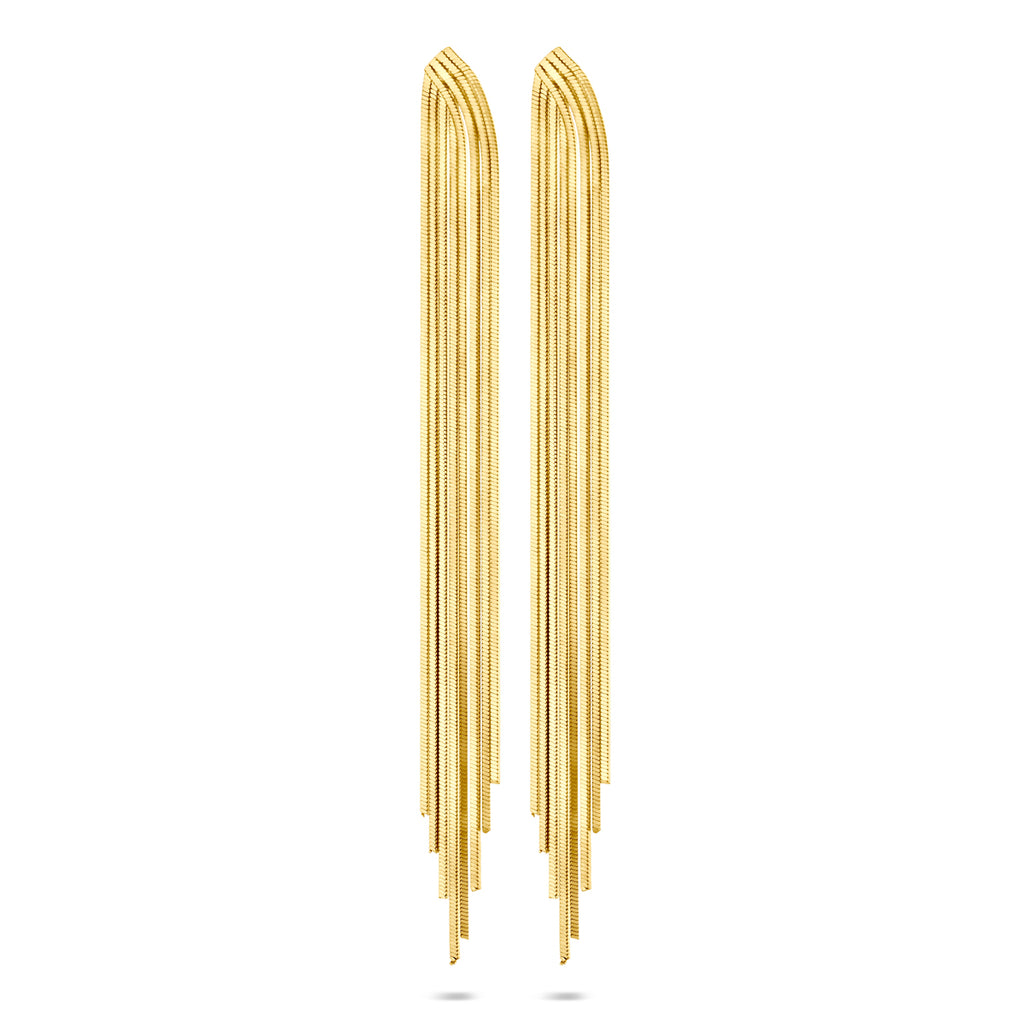 Goud geel op Zilver oorhangers