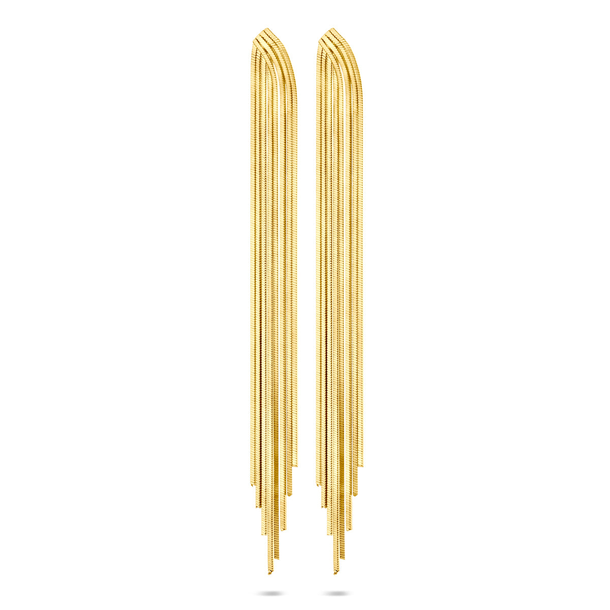 Goud geel op Zilver oorhangers