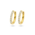 Klapoorringen diamant 0.15ct (2x0.075ct) g si