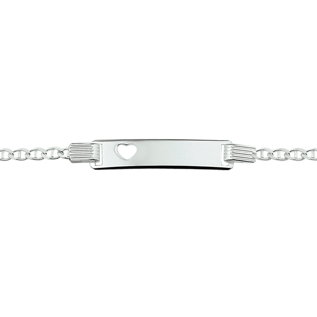 Graveerarmband hart plaat 6 mm 16-18 cm
