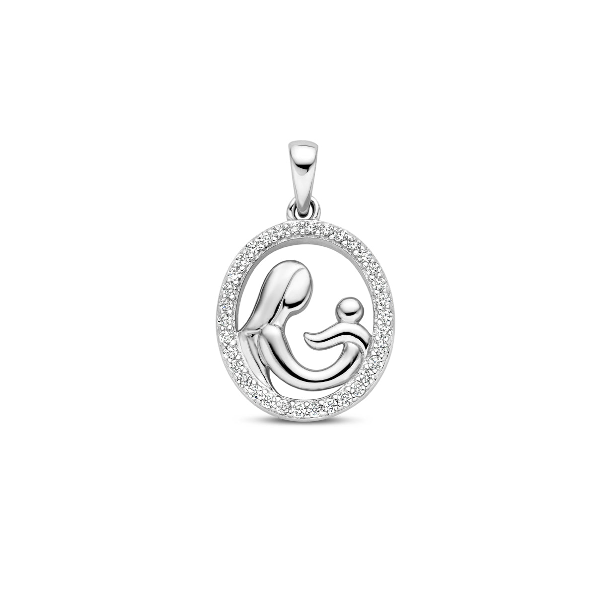 Zilver gerhodineerd baby bedels