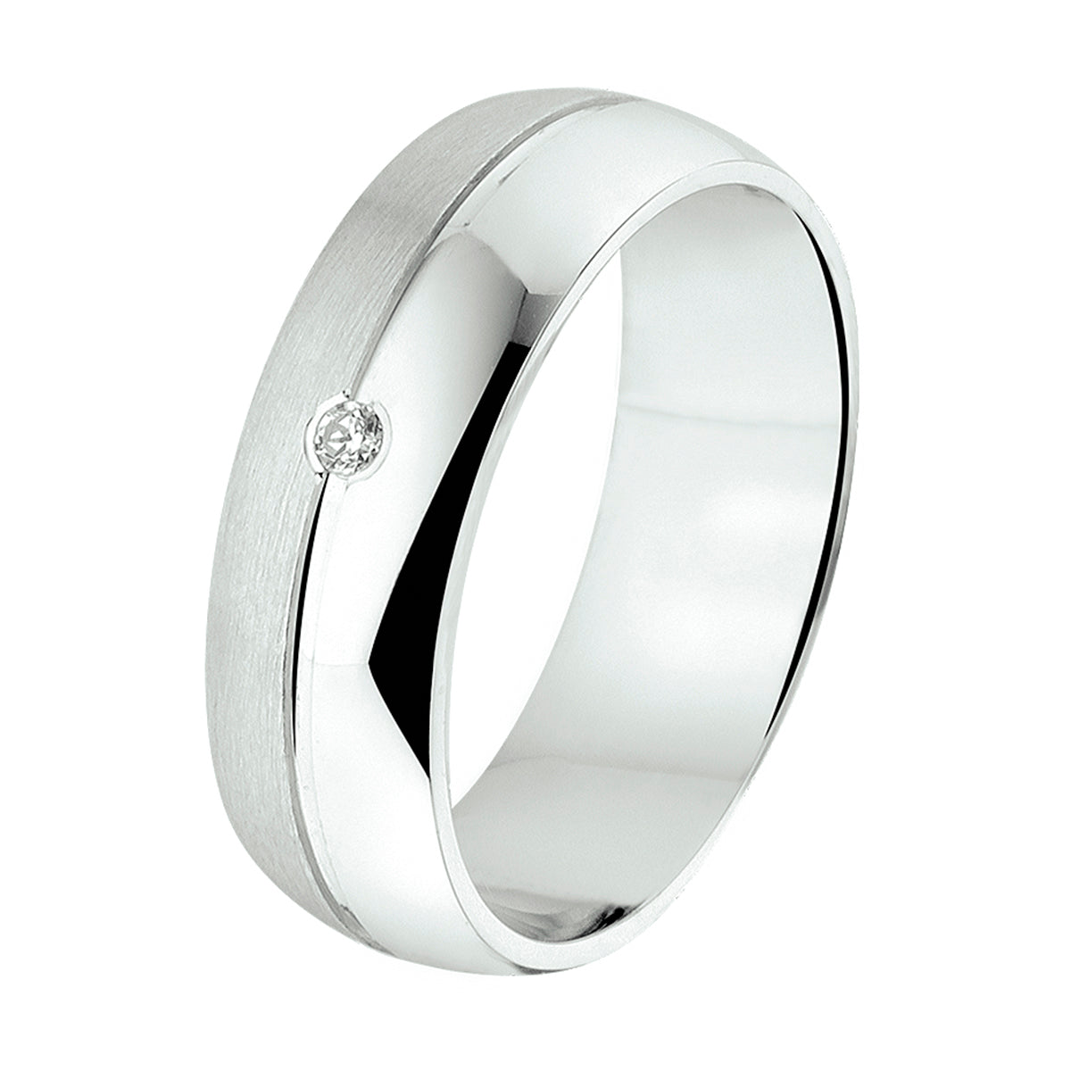 Ring a205 - 6 mm - met cz