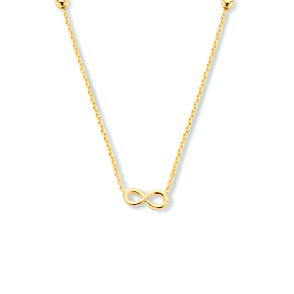 Collier infinity en bolletjes 40 - 42 - 44 cm