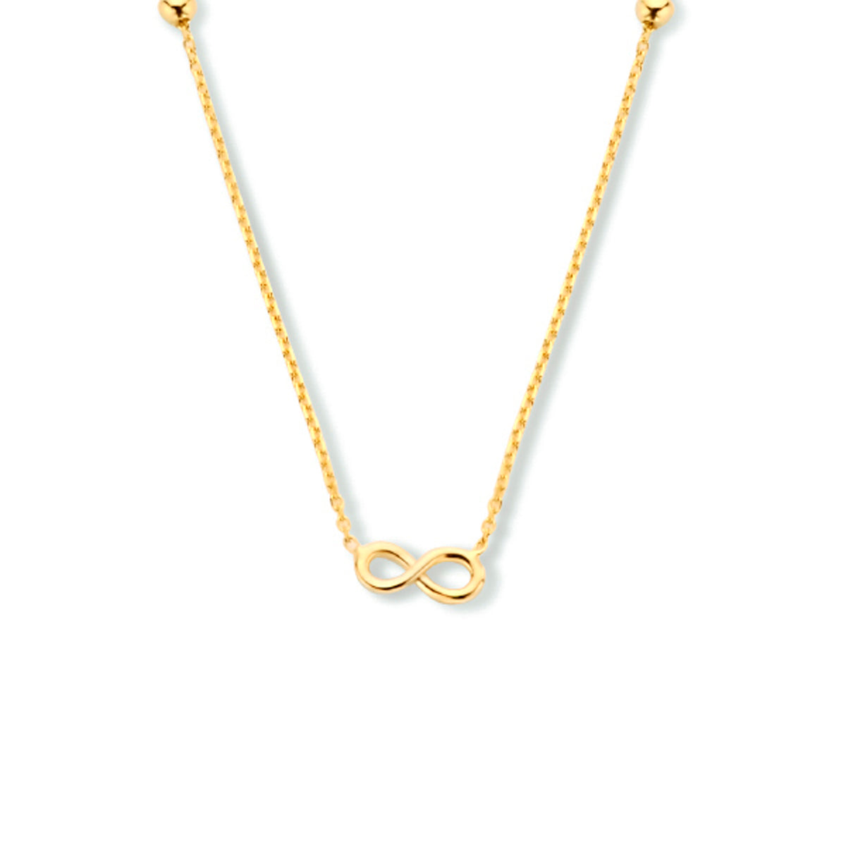 Collier infinity en bolletjes 40 - 42 - 44 cm