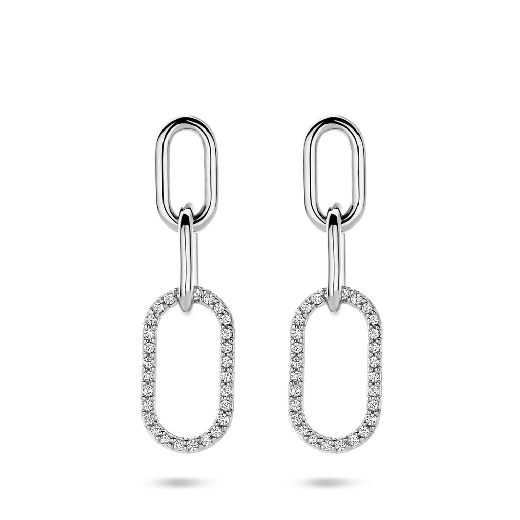 Zilver gerhodineerd oorhangers
